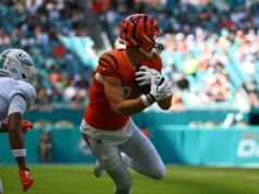 Bengals TE Tanner Hudson perderá o resto da temporada com uma ruptura no peito