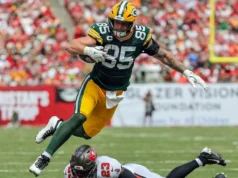 O TD de Tucker Kraft colocou os Packers em 17-7