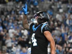 Sunday Night Football: a grande noite de Tetairoa McMillan leva os Panteras à vitória por 32-26
