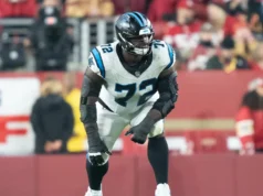 ‘Tio engraçado’ Taylor Moton retorna ao treino dos Panteras após diagnóstico ‘assustador’