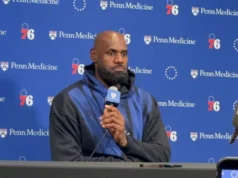 LeBron James 76ers estreia na scrimmage na Filadélfia