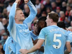Haaland, do Manchester City, doku marca dois gols consecutivos para chocar o Liverpool
